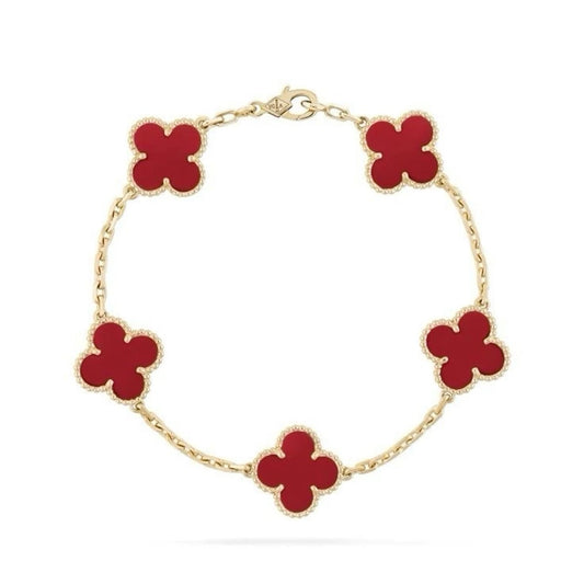 Bracelet Trèfle rouge