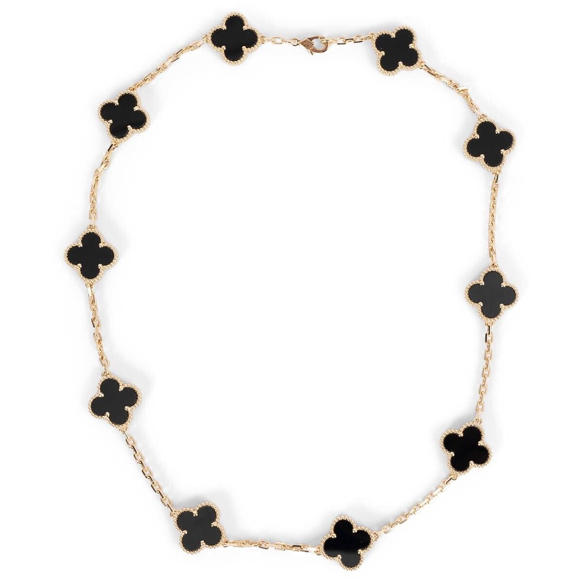 Collier trèfle noir