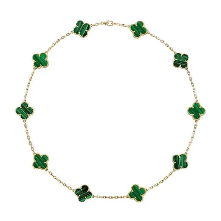 Collier trèfle vert