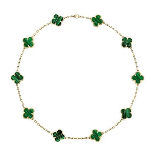 Collier trèfle vert