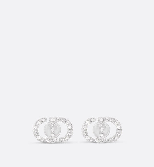 Boucle d’oreilles CD Silver strass