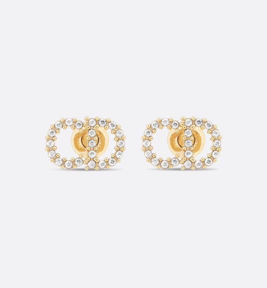 Boucle d’oreilles CD gold strass